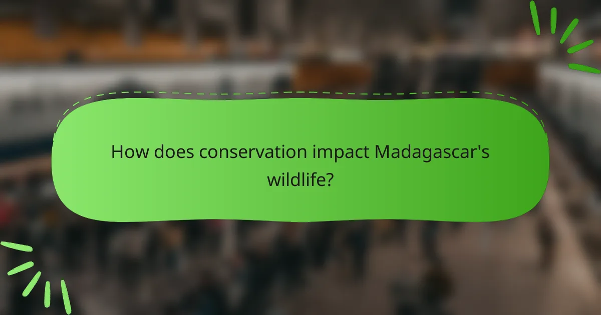 How does conservation impact Madagascar's wildlife?