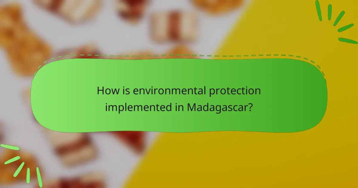 How is environmental protection implemented in Madagascar?