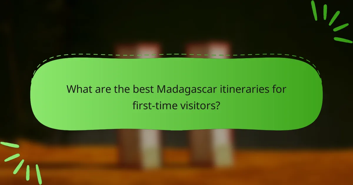 What are the best Madagascar itineraries for first-time visitors?