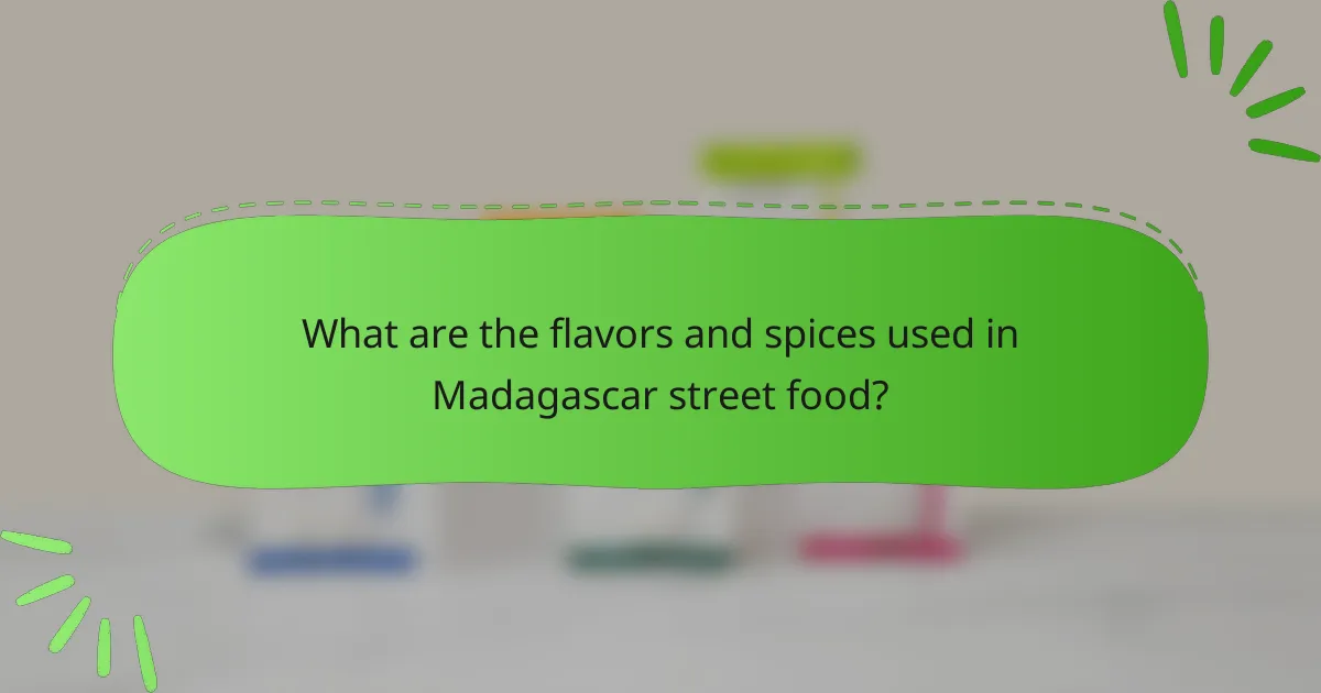 What are the flavors and spices used in Madagascar street food?