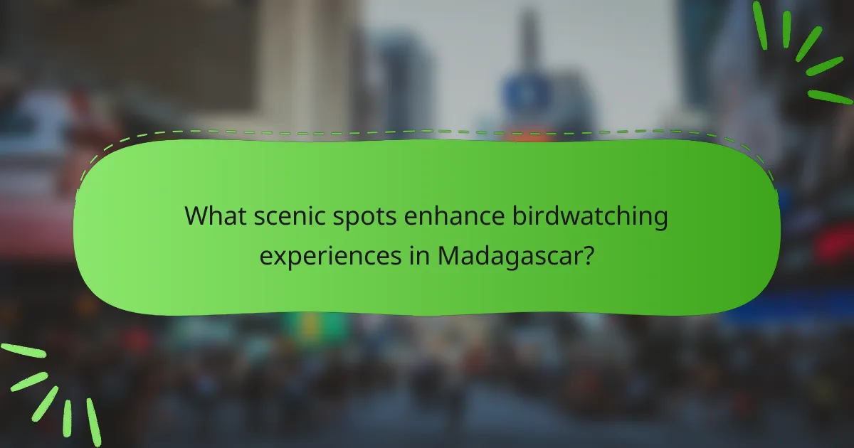 What scenic spots enhance birdwatching experiences in Madagascar?