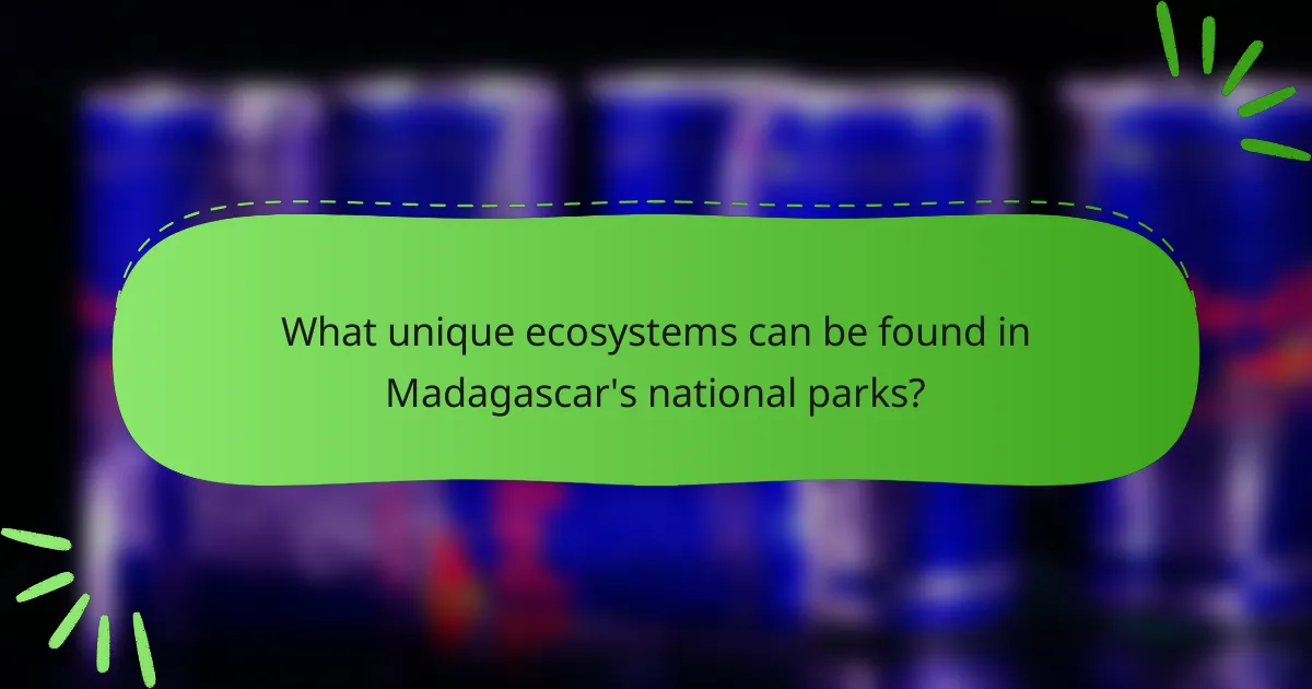 What unique ecosystems can be found in Madagascar's national parks?